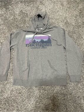 Michigan Unsalted Coast Gray Graphic Hoodie